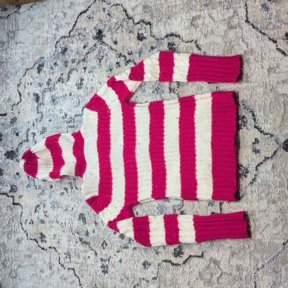 Aeropostale Pink and White Striped Sweater - Picture 4 of 4